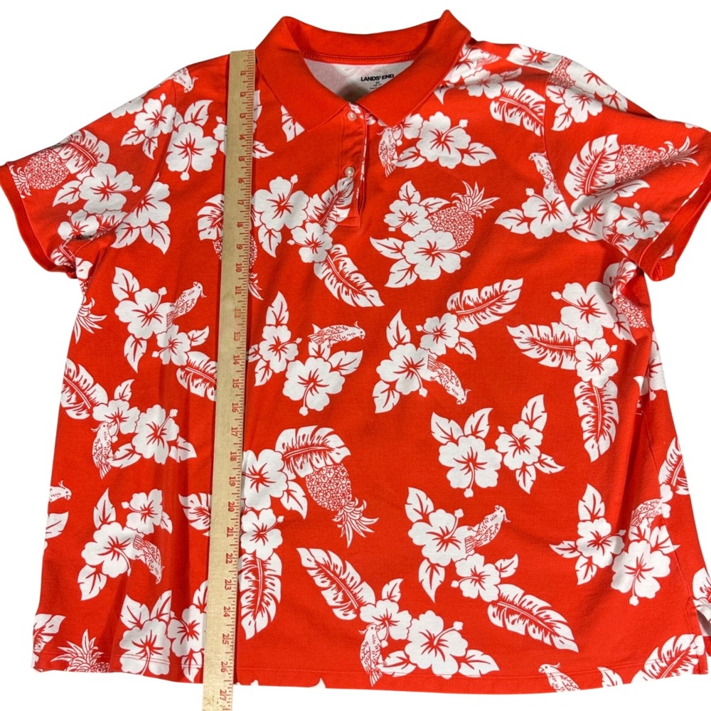 Lands' End Polo Shirts Women 2X Multicolor Tropical Fruit Floral Bundle 3PK - Picture 6 of 9